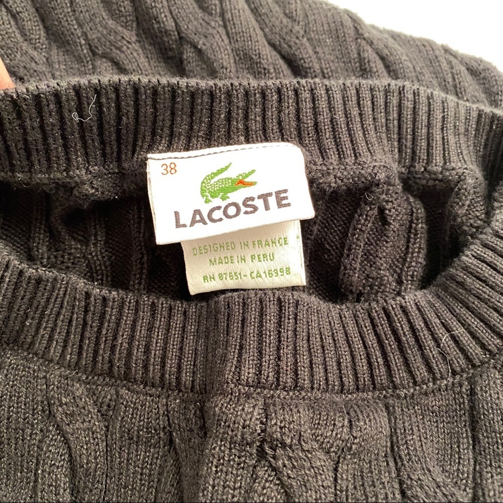 Lacoste black cable knit sweater 38 - Picture 5 of 11